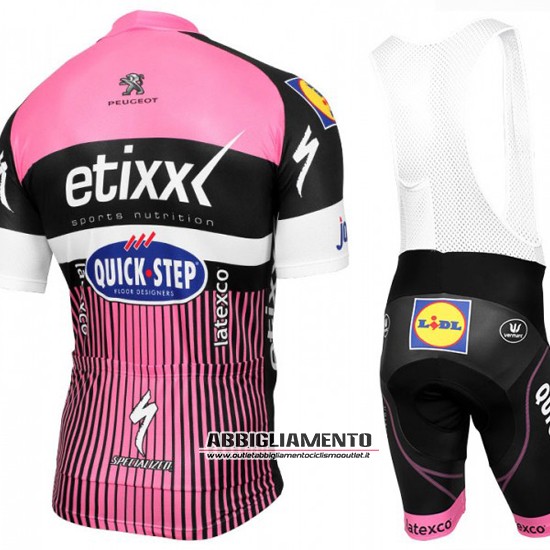 Abbigliamento Etixx Quick Step 2016 Manica Corta E Pantaloncino Con Bretelle Rosa E Nero - Clicca l'immagine per chiudere